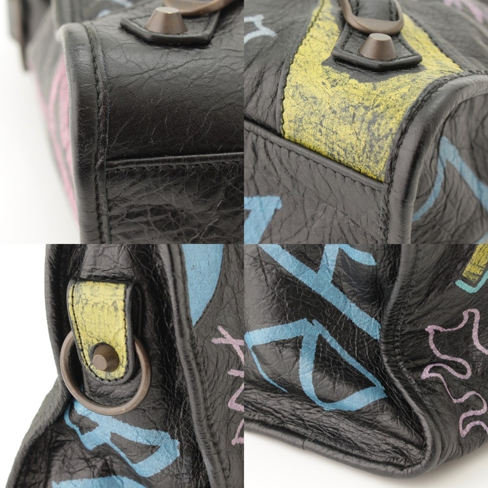 Balenciaga Graffiti City Shoulder Bag Black - Picture 8 of 8